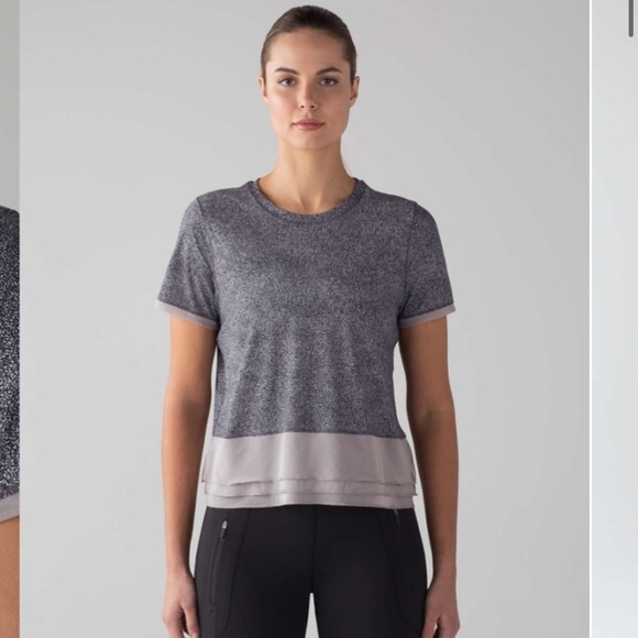 Lululemon Sole Training Short Sleeve Sea Spray Alpine White Dark Chrome - Picture 3 of 5